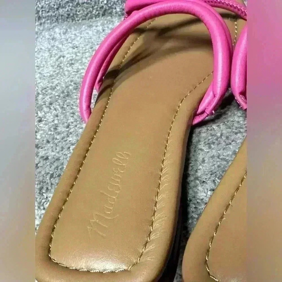 Madewell The Amel Leather Strappy Slip On Sandals Raspberry Frosting Women’s 10 - Picture 5 of 8